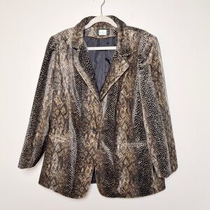 Harve Benard Snake Print Blazer